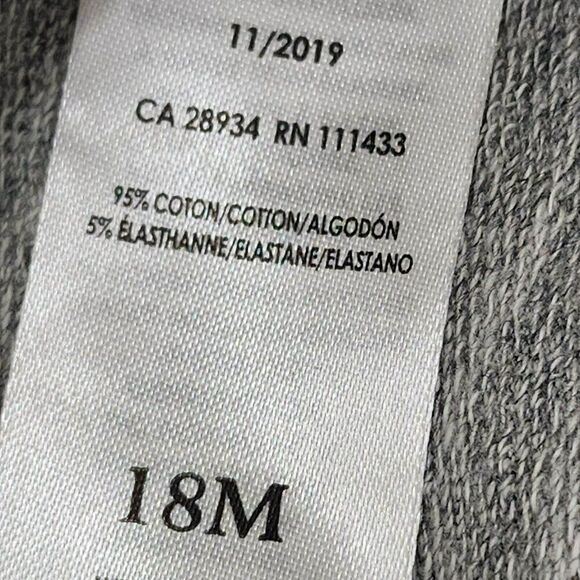 MILES Toddler Boy's - Size 18M - Racket Henley Romper Heather Grey - Picture 8 of 9